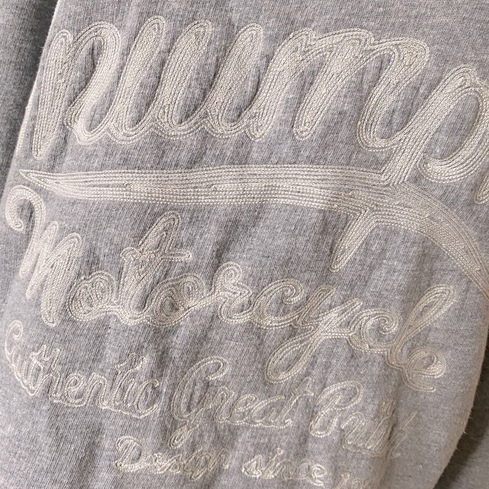 New Lucky Brand "TRUIMPH" Motorcycle Distressed Embroidered Sweatshirt NWT - Picture 5 of 10